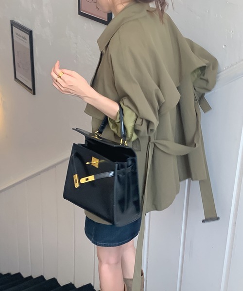 Doula Doula(ドゥーラドゥーラ)の「ミドル丈トレンチコート(トレンチコート・レディース・ベージュ/カーキ・FREE)」の12枚目の写真