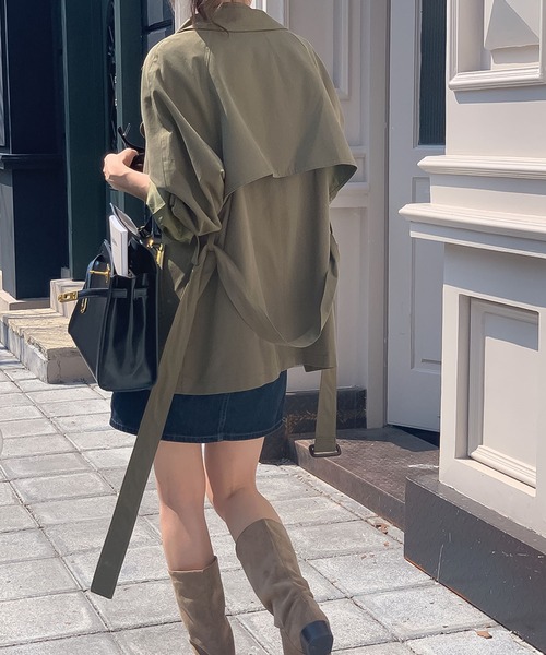 Doula Doula(ドゥーラドゥーラ)の「ミドル丈トレンチコート(トレンチコート・レディース・ベージュ/カーキ・FREE)」の18枚目の写真