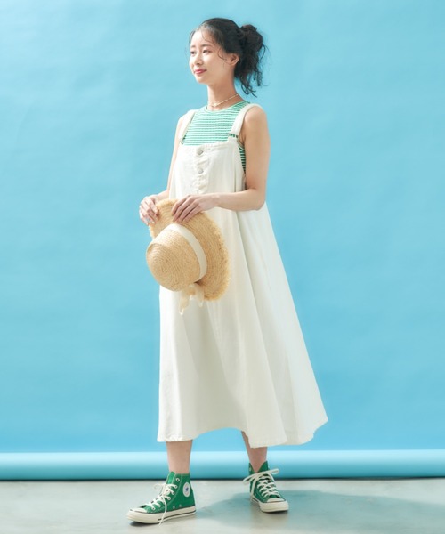 MERLOT（メルロー）の「ボーダーアメスリタンクトップ（タンクトップ・レディース・ピンク/グリーン/ブラック・FREE）」の17枚目の写真