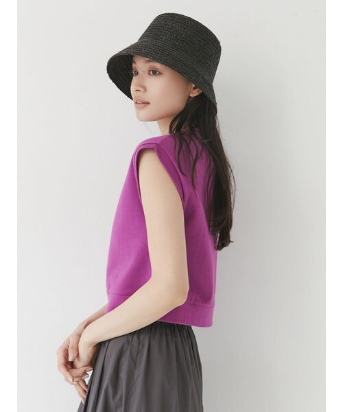 MURUA（ムルーア）の「クロップドボックスタンク（タンクトップ・レディース・ホワイト/ブラック/パープル・FREE）」の5枚目の写真