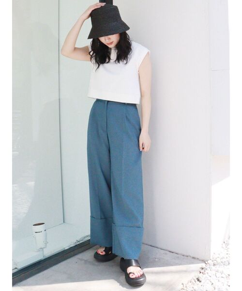 MURUA（ムルーア）の「クロップドボックスタンク（タンクトップ・レディース・ホワイト/ブラック/パープル・FREE）」の18枚目の写真