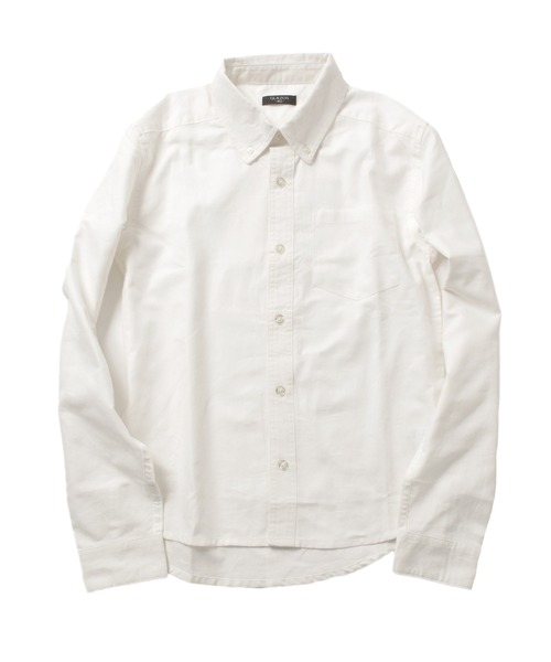 GLAZOS（グラソス）の「【大人向けサイズあり】オックスフォードシャツ（ビジネスシャツ・キッズ・ブルー/ホワイト・170cm/160cm/150cm/140cm）」の4枚目の写真