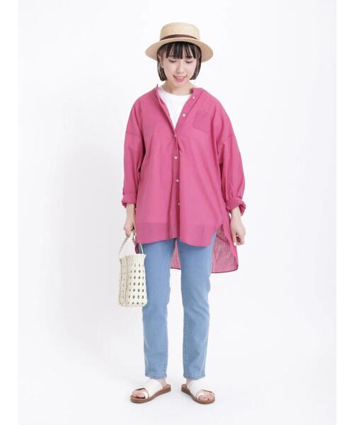 Samansa Mos2（サマンサ モスモス）の「◎ストレッチスリムデニムパンツ（デニムパンツ・レディース・サックスブルー/ブルー・ﾌﾘ-）」の4枚目の写真