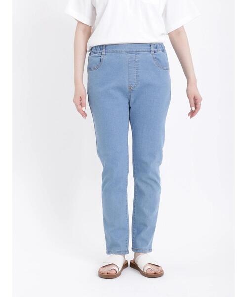 Samansa Mos2（サマンサ モスモス）の「◎ストレッチスリムデニムパンツ（デニムパンツ・レディース・サックスブルー/ブルー・ﾌﾘ-）」の8枚目の写真