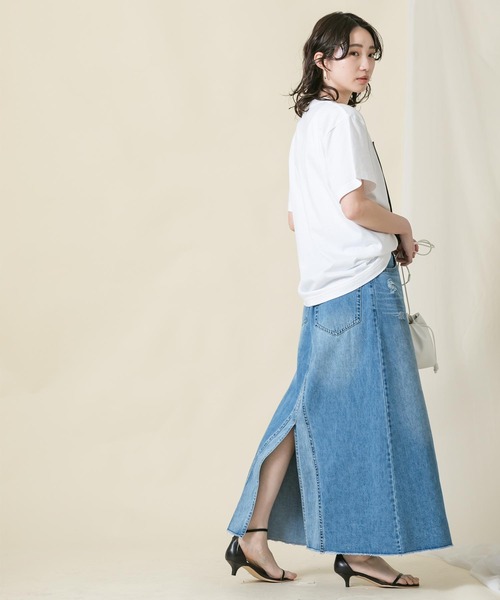 Boutique Ordinary（ブティークオーディナリー）の「ＣレコードＰｔメッシュＴシャツ（Tシャツ/カットソー・レディース・ホワイト・FREE）」の5枚目の写真