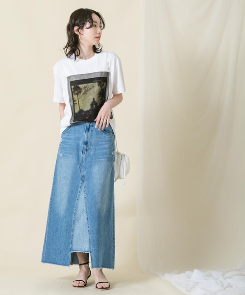 Boutique Ordinary（ブティークオーディナリー）の「ＣレコードＰｔメッシュＴシャツ（Tシャツ/カットソー・レディース・ホワイト・FREE）」の6枚目の写真