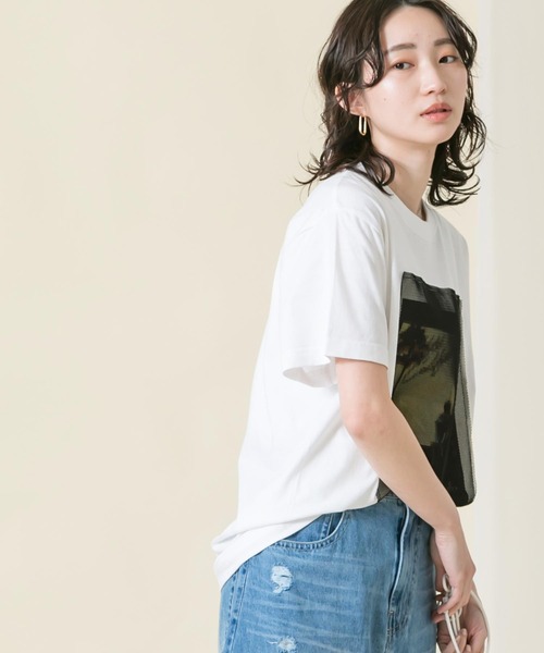 Boutique Ordinary（ブティークオーディナリー）の「ＣレコードＰｔメッシュＴシャツ（Tシャツ/カットソー・レディース・ホワイト・FREE）」の8枚目の写真