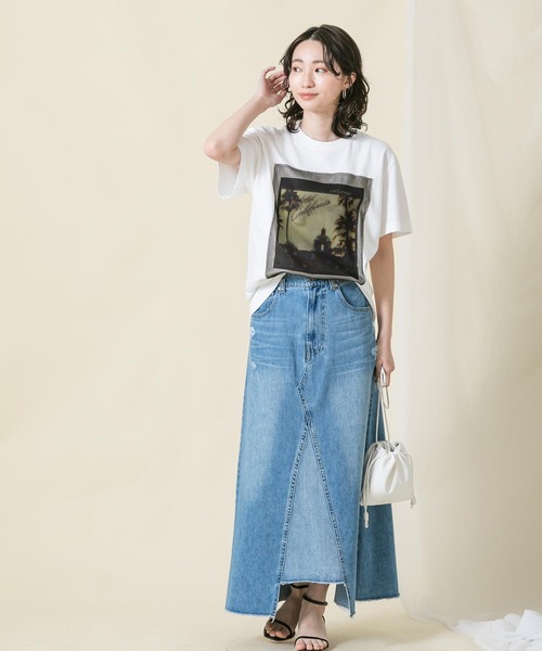 Boutique Ordinary（ブティークオーディナリー）の「ＣレコードＰｔメッシュＴシャツ（Tシャツ/カットソー・レディース・ホワイト・FREE）」の2枚目の写真