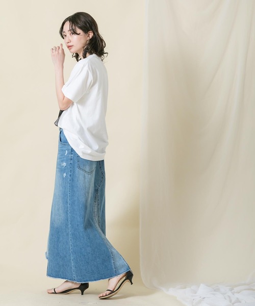 Boutique Ordinary（ブティークオーディナリー）の「ＣレコードＰｔメッシュＴシャツ（Tシャツ/カットソー・レディース・ホワイト・FREE）」の3枚目の写真