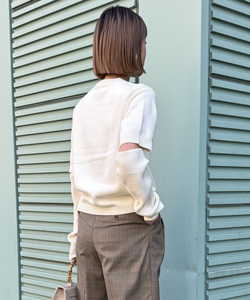 セール】5分袖ニットプルオーバー+アームウォーマー（ニット/セーター