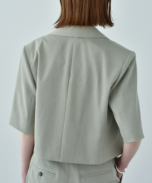 CODE A（コードエー）の「cropped jacket（テーラードジャケット・レディース・ブラック/ナチュラル/サンドベージュ・00）」の13枚目の写真
