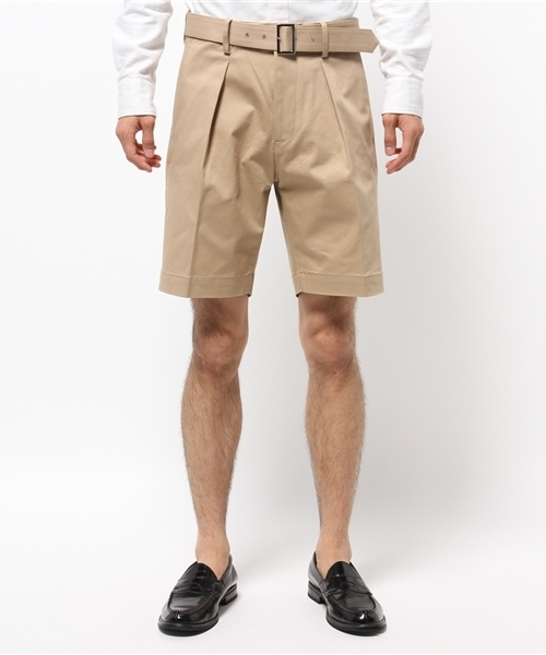 EDIFICE（エディフィス）の「◇ハイカウントギャバベルトショーツ（その他パンツ・メンズ・ホワイト/ベージュ・44/48/46）」の7枚目の写真