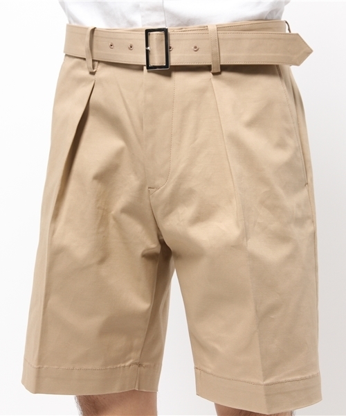 EDIFICE（エディフィス）の「◇ハイカウントギャバベルトショーツ（その他パンツ・メンズ・ホワイト/ベージュ・44/48/46）」の8枚目の写真