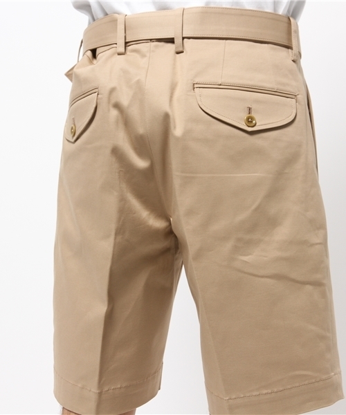 EDIFICE（エディフィス）の「◇ハイカウントギャバベルトショーツ（その他パンツ・メンズ・ホワイト/ベージュ・44/48/46）」の9枚目の写真