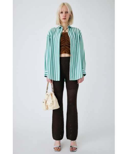 MOUSSY(マウジー)の「CANDY STRIPE シャツ(シャツ/ブラウス・レディース・ライトブルー/オレンジ系その他/グリーン系その他・FREE)」の4枚目の写真