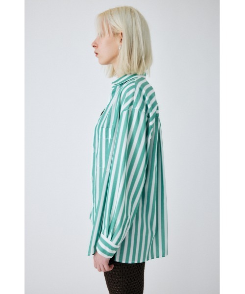 MOUSSY(マウジー)の「CANDY STRIPE シャツ(シャツ/ブラウス・レディース・ライトブルー/オレンジ系その他/グリーン系その他・FREE)」の12枚目の写真