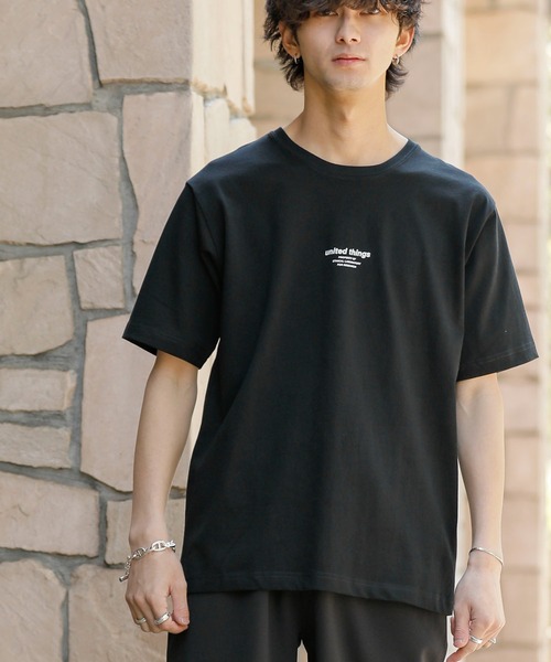 TRAP/U (トラップユー)の「ミドルウエイト コットン天竺 / 両面 ロゴ メッセージプリント クルーネック Tシャツ(半袖)(Tシャツ/カットソー・メンズ・ブラック/ブルー系その他・M/L)」の7枚目の写真