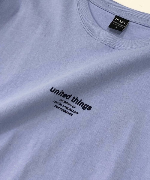 TRAP/U (トラップユー)の「ミドルウエイト コットン天竺 / 両面 ロゴ メッセージプリント クルーネック Tシャツ(半袖)(Tシャツ/カットソー・メンズ・ブラック/ブルー系その他・M/L)」の15枚目の写真