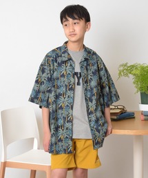 GLAZOS | コットン・リゾートプリントビッグ半袖開襟シャツ(シャツ/ブラウス)
