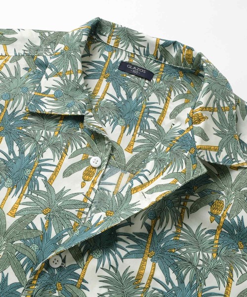 GLAZOS（グラソス）の「コットン・リゾートプリントビッグ半袖開襟シャツ（シャツ/ブラウス・キッズ・ホワイト/ネイビー・160cm/170cm/150cm/140cm）」の13枚目の写真