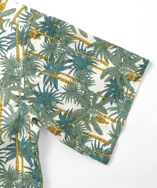 GLAZOS（グラソス）の「コットン・リゾートプリントビッグ半袖開襟シャツ（シャツ/ブラウス・キッズ・ホワイト/ネイビー・160cm/170cm/150cm/140cm）」の14枚目の写真