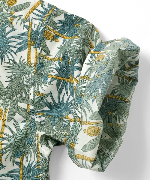 GLAZOS（グラソス）の「コットン・リゾートプリントビッグ半袖開襟シャツ（シャツ/ブラウス・キッズ・ホワイト/ネイビー・160cm/170cm/150cm/140cm）」の15枚目の写真