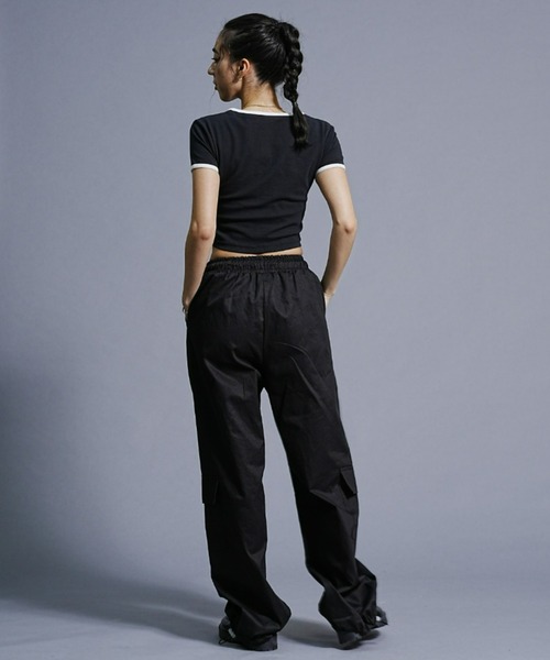 ムラサキスポーツ（ムラサキスポーツ）の「【ムラサキスポーツ限定】KOREA コリア/コットンワイドカーゴパンツ K-BELPOST3F26（カーゴパンツ・レディース・ブラック/グレイッシュブルー/スモークピンク・FREE）」の6枚目の写真