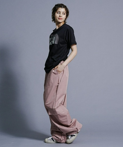 ムラサキスポーツ（ムラサキスポーツ）の「【ムラサキスポーツ限定】KOREA コリア/コットンワイドカーゴパンツ K-BELPOST3F26（カーゴパンツ・レディース・ブラック/グレイッシュブルー/スモークピンク・FREE）」の8枚目の写真