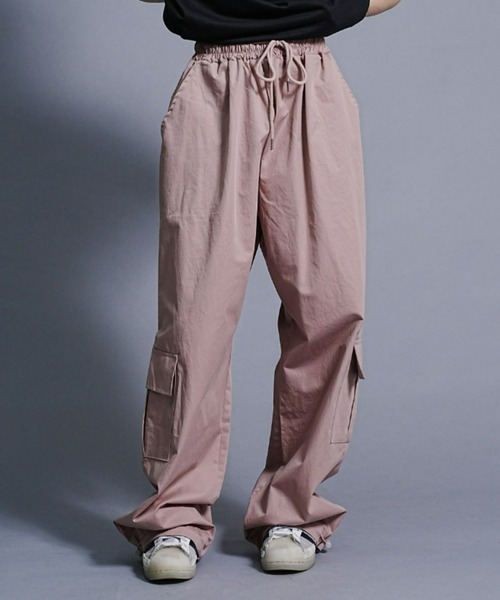 ムラサキスポーツ（ムラサキスポーツ）の「【ムラサキスポーツ限定】KOREA コリア/コットンワイドカーゴパンツ K-BELPOST3F26（カーゴパンツ・レディース・ブラック/グレイッシュブルー/スモークピンク・FREE）」の12枚目の写真