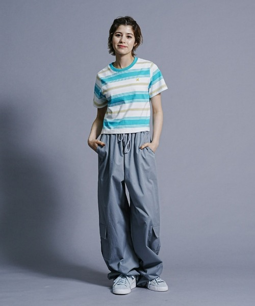 ムラサキスポーツ（ムラサキスポーツ）の「【ムラサキスポーツ限定】KOREA コリア/コットンワイドカーゴパンツ K-BELPOST3F26（カーゴパンツ・レディース・ブラック/グレイッシュブルー/スモークピンク・FREE）」の14枚目の写真