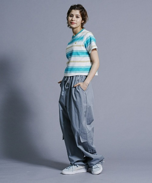 ムラサキスポーツ（ムラサキスポーツ）の「【ムラサキスポーツ限定】KOREA コリア/コットンワイドカーゴパンツ K-BELPOST3F26（カーゴパンツ・レディース・ブラック/グレイッシュブルー/スモークピンク・FREE）」の21枚目の写真