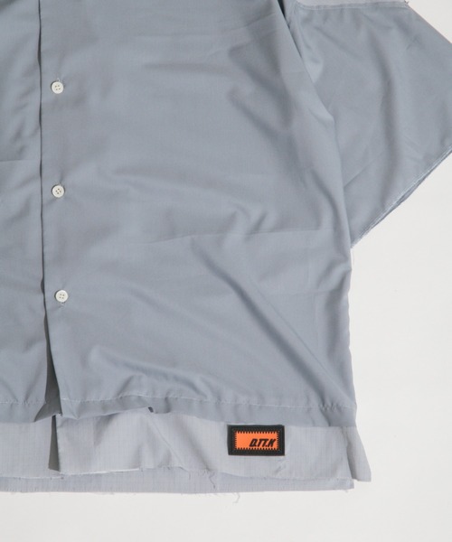 D.TT.K(ディティーティーケー)の「【ユニセックスアイテム】 LAYERED OPEN COLLAR SHIRTS レイヤード オープンカラーシャツ(シャツ/ブラウス・メンズ・ブラック/グレー/ベージュ・MEDIUM/LARGE)」の12枚目の写真