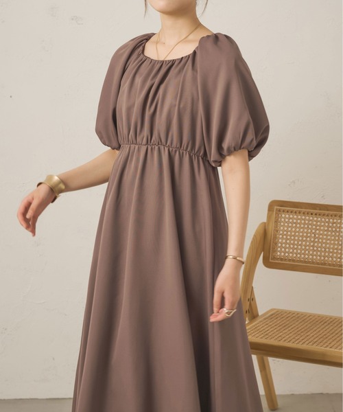 Ambre Neige（アンブルネージュ）の「ギャザーバックリボンワンピース