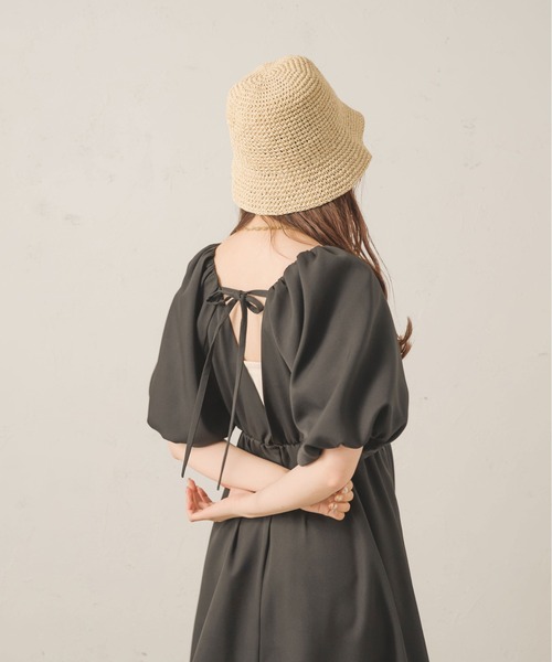 セール】ギャザーバックリボンワンピース／【WEB/EC限定商品