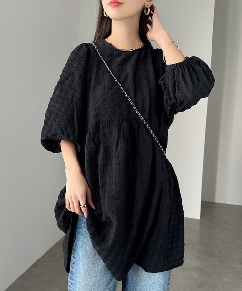 美品✨️バーバリー ピンク チェック柄 ペプラム カットソー ロング丈 チュニック 美品✨️バーバリー ピンク チェック柄 ペプラム カットソー