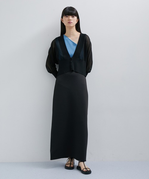 ADAM ET ROPE'（アダムエロペ）の「【サステナブル・セットアップ対応】セミフレアダンボールスカート（スカート・レディース・ブラック/キナリ/ブルー系その他4・36/38）」の4枚目の写真