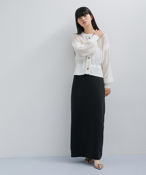 ADAM ET ROPE'（アダムエロペ）の「【サステナブル・セットアップ対応】セミフレアダンボールスカート（スカート・レディース・ブラック/キナリ/ブルー系その他4・36/38）」の17枚目の写真