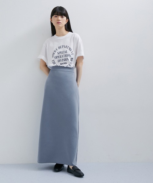 ADAM ET ROPE'（アダムエロペ）の「【サステナブル・セットアップ対応】セミフレアダンボールスカート（スカート・レディース・ブラック/キナリ/ブルー系その他4・36/38）」の19枚目の写真