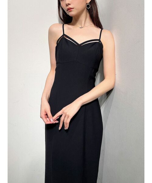 RESEXXY（リゼクシー）の「ダブルストラップキャミワンピース（ワンピース・レディース・ブルー/アイボリー/ブラック・FREE）」の2枚目の写真