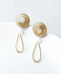 【Cherie+Chambre】Vintage Button Earring #9