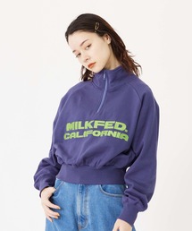 MILKFED. | STAND COLLAR HALF ZIP SWEATSHIRT(スウェット)