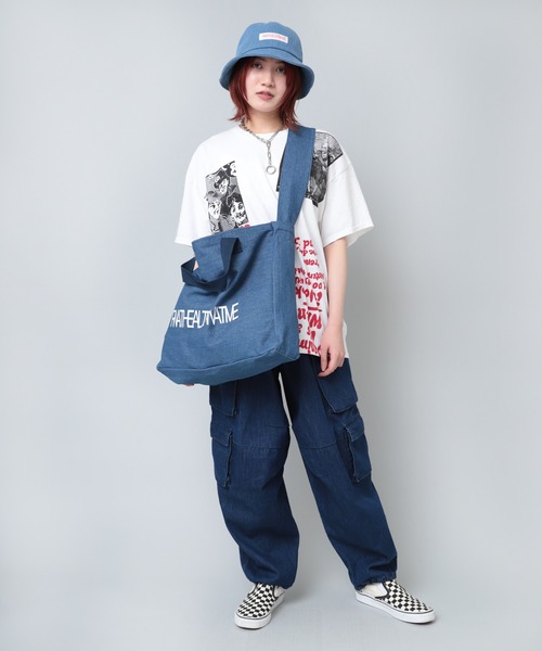 RNA（アールエヌエー）の「E4929 ＢＩＧショルダーバッグ（ショルダーバッグ・レディース・インディゴブルー/キナリ・FREE）」の10枚目の写真