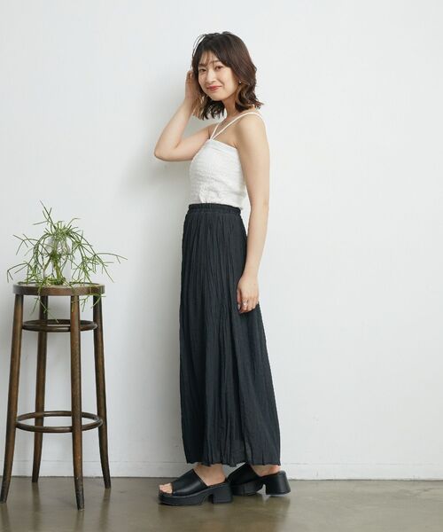 RETRO GIRL(レトロガール)の「楊柳プリーツSK(スカート・レディース・オレンジ/ホワイト系その他/ブラック/ナチュラル・FREE)」の12枚目の写真