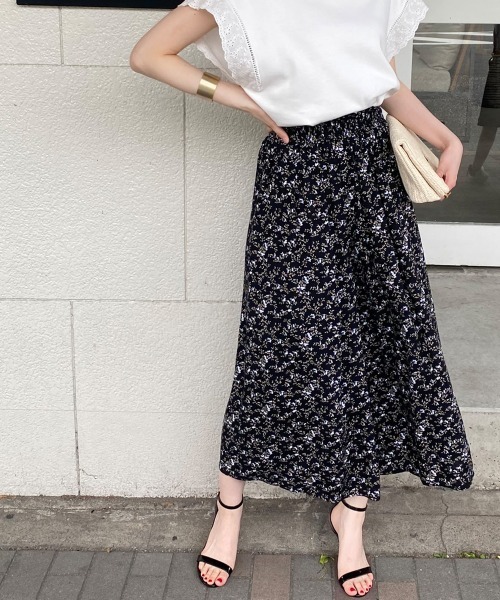 nissen（ニッセン）の「【接触冷感】ふんわりスカート見えパンツ（その他パンツ・レディース・ネイビー/マスタード/ブラック系その他/ブラック/オレンジ/グリーン/オレンジ系その他/グリーン系その他/ブラック系その他2/ネイビー系1・L/M/LL/S）」の2枚目の写真