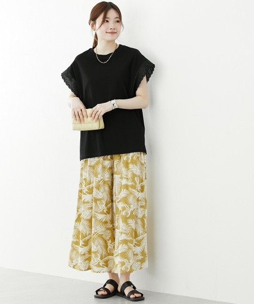 nissen（ニッセン）の「【接触冷感】ふんわりスカート見えパンツ（その他パンツ・レディース・ネイビー/マスタード/ブラック系その他/ブラック/オレンジ/グリーン/オレンジ系その他/グリーン系その他/ブラック系その他2/ネイビー系1・L/M/LL/S）」の16枚目の写真