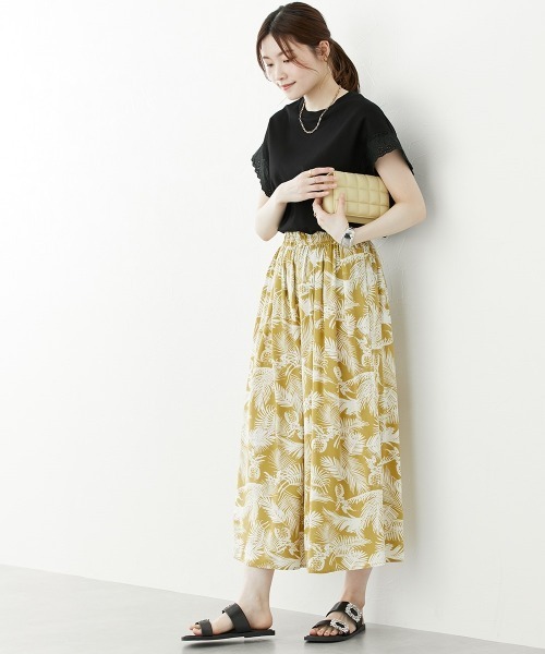 nissen（ニッセン）の「【接触冷感】ふんわりスカート見えパンツ（その他パンツ・レディース・ネイビー/マスタード/ブラック系その他/ブラック/オレンジ/グリーン/オレンジ系その他/グリーン系その他/ブラック系その他2/ネイビー系1・L/M/LL/S）」の22枚目の写真