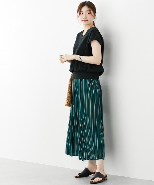 nissen（ニッセン）の「【接触冷感】ふんわりスカート見えパンツ（その他パンツ・レディース・ネイビー/マスタード/ブラック系その他/ブラック/オレンジ/グリーン/オレンジ系その他/グリーン系その他/ブラック系その他2/ネイビー系1・L/M/LL/S）」の21枚目の写真