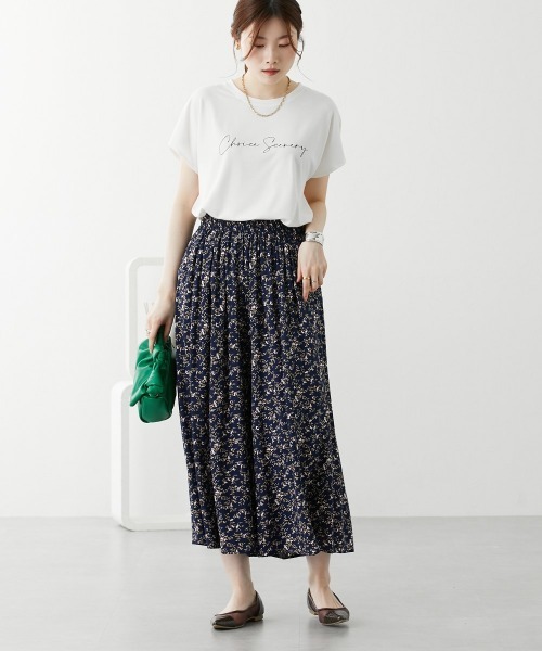 nissen（ニッセン）の「【接触冷感】ふんわりスカート見えパンツ（その他パンツ・レディース・ネイビー/マスタード/ブラック系その他/ブラック/オレンジ/グリーン/オレンジ系その他/グリーン系その他/ブラック系その他2/ネイビー系1・L/M/LL/S）」の18枚目の写真