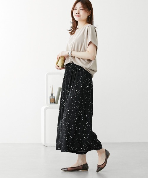 nissen（ニッセン）の「【接触冷感】ふんわりスカート見えパンツ（その他パンツ・レディース・ネイビー/マスタード/ブラック系その他/ブラック/オレンジ/グリーン/オレンジ系その他/グリーン系その他/ブラック系その他2/ネイビー系1・L/M/LL/S）」の17枚目の写真