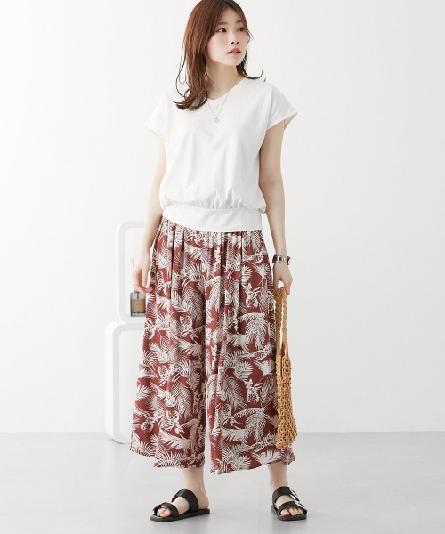 nissen（ニッセン）の「【接触冷感】ふんわりスカート見えパンツ（その他パンツ・レディース・ネイビー/マスタード/ブラック系その他/ブラック/オレンジ/グリーン/オレンジ系その他/グリーン系その他/ブラック系その他2/ネイビー系1・L/M/LL/S）」の19枚目の写真